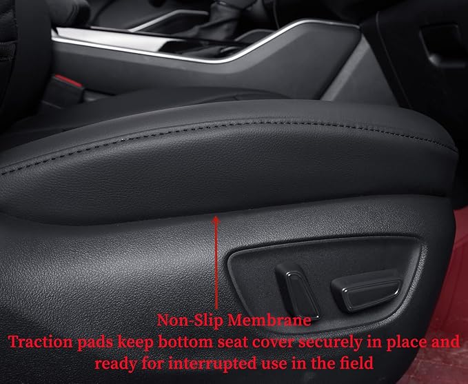 coverdream Custom Seat Covers Compatible with Select Toyota Highlander 2014 2015 2016 2017 2018 2019,Three Row,Second Row Captain Chair - Leatherette (Black,Full Set)