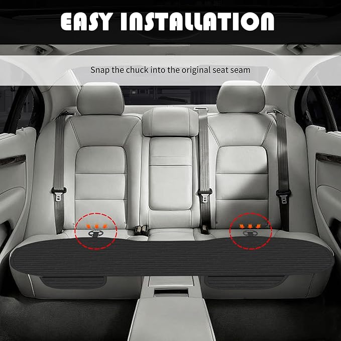 Upgraded Car Back Seat Covers with Storage Bag,Versatile Car Rear Seat Cover for Protecting Seats and Organizing Items,Breathable Cars Bench Seats Cover with Non-Slip Design