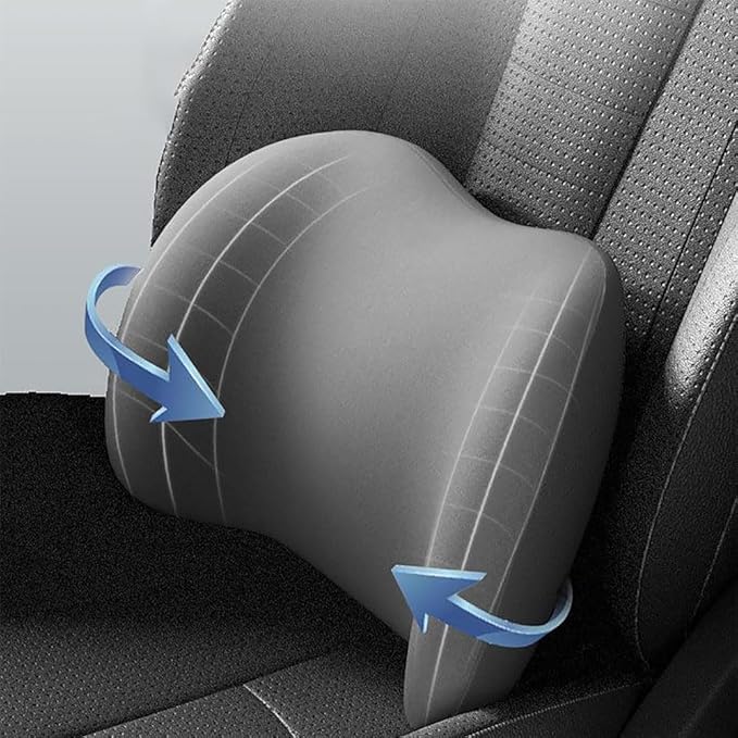 Car Seat Headrest Lumbar Support Kit for Tesla Model Y 2021 2022 2023, Ergonomic Memory Foam Head Neck Pillow Back Cushion Drivers Travel Anti Fatigue,D/Pink