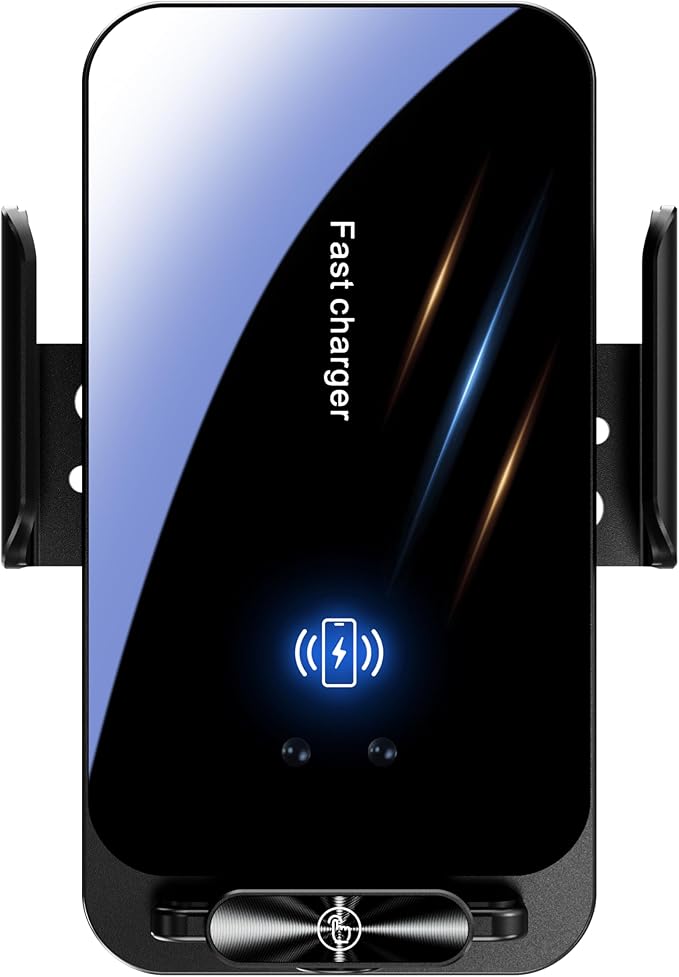 Magnetic Phone Holder Car Wireless Charger, 66W Fast Charging Phone Mount 360 Adjustable Rotatable Auto-Clamping Car Vent for Mount - Dashboard Phone Holder for iPhone/Android/Samsung (Black)