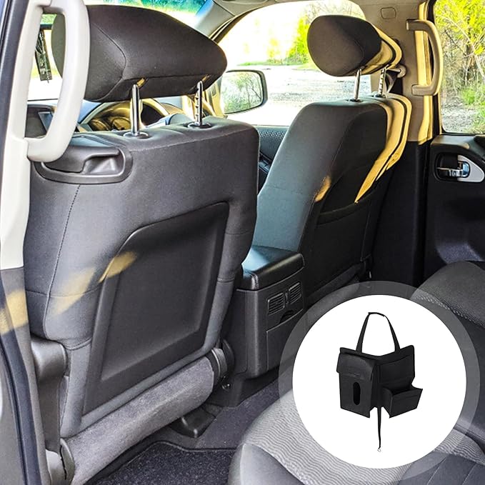 Veemoon Felt Car Seat Back Organizer 2pcs with Hanging Storage Bags, Backseat Storage Pockets for Auto Seats, Sturdy Car Organizer Backseat for Travel and Daily Use