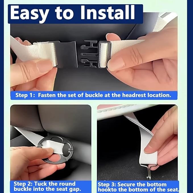 Car Backseat Organizer with Tray – Back of Car Seat Organizer & Storage, Multifunction Seat Back Organizer Storage Bags for Tablet, Snacks, Drinks, Tissues... | Waterproof, Universal Fit | 1 Pack