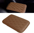 x xotic tech Car Center Console Cushion Pad, Universal Waterproof Leather Armrest Seat Box Cover Protector Auto Interior Accessories for Most Cars, SUV, Truck 7.8" x 12" (Brown)