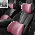 Car Headrest & Lumbar Support Cushion for Citroen DS3 C5 C3 C2 C4 C6, Ergonomic Automotive Seat Neck Pillow Lumbar Backrest Pad Neck Back Pain Relief Detachable Washable, Pink