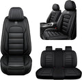 AREKA 5 Seat Covers for Honda Accord 2003-2026 Breathable Car Seat Covers,Anti-Slip Waterproof Car Seat Protectors with Airbag,Automotive Vehicle Cushion with Storage Pockets (Standard,Black)
