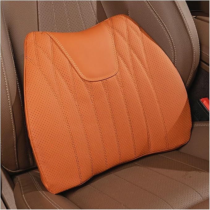 KAnduo M Car Seat Cushion for BMW All Model I3 I4 I8 X1 X2 X3 X4 X5 X5M X6 X7 Z4 Car Lumbar Support Pillow Auto Seat Waist Back Cushion Y (Color : Orange C)