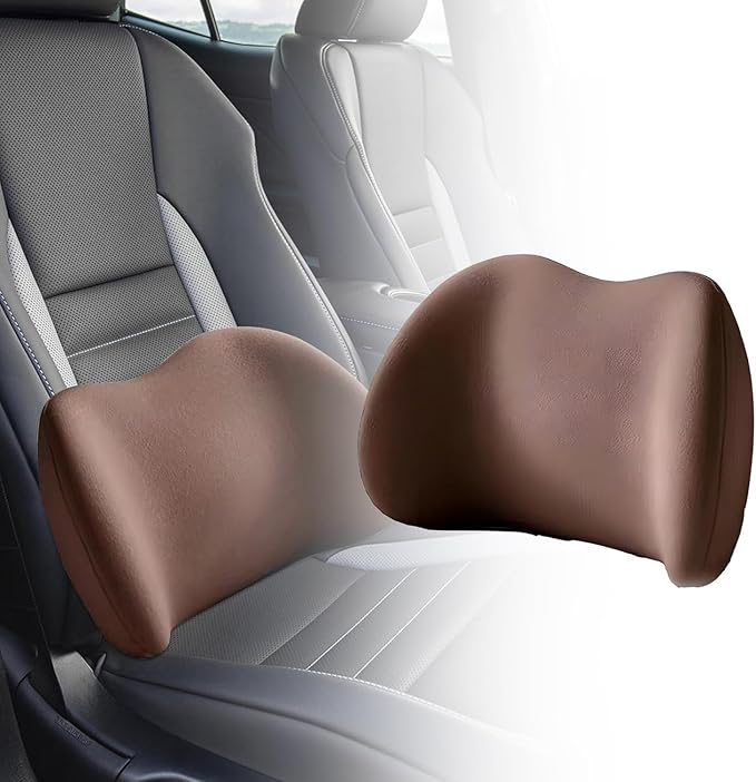 Car Lumbar Support Pillow and Car Neck Pillow for Mercedes-Benz ML-Class (W164), Ergonomic Car Seat Headrest Lumbar Cushion for Back Pain Relief,Black-Lumbar Cushion