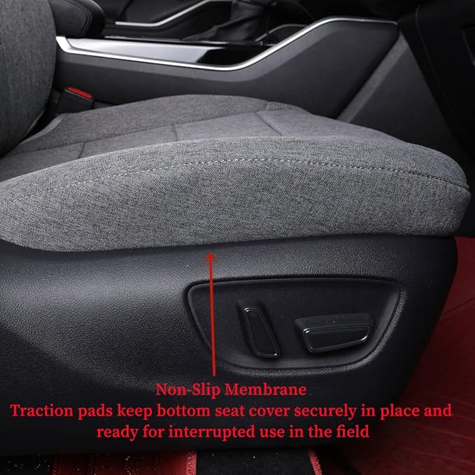 coverdream Custom Seat Covers Compatible with Select Toyota Highlander 2014 2015 2016 2017 2018 2019,Three Row,Second Row Captain Chair (Gray,Full Set)