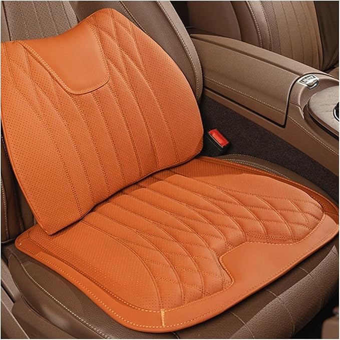 KAnduo M Car Seat Cushion for BMW All Model I3 I4 I8 X1 X2 X3 X4 X5 X5M X6 X7 Z4 Car Lumbar Support Pillow Auto Seat Waist Back Cushion Y (Color : Orange A)