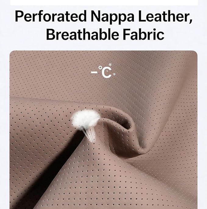 Car Neck Pillow & Lumbar Support for Mazda MX-5 Miata 2019-2023 Ergonomic Breathable Mesh Auto Seat Back Cushion Headrest,Brown-Lumbar Support