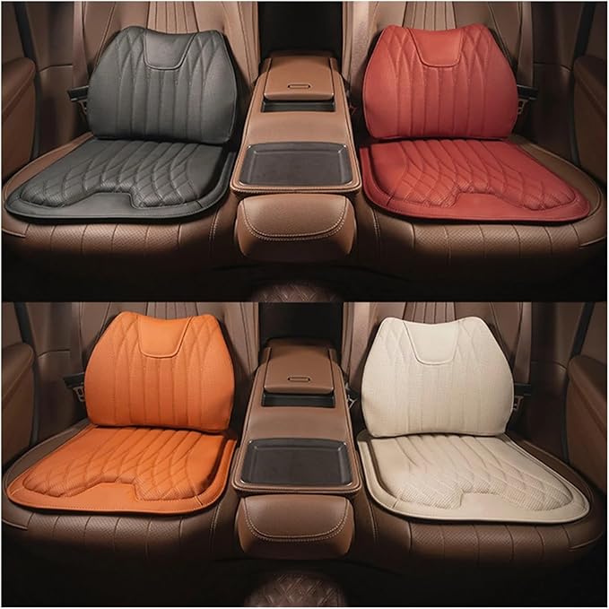 KAnduo M Car Seat Cushion for BMW All Model I3 I4 I8 X1 X2 X3 X4 X5 X5M X6 X7 Z4 Car Lumbar Support Pillow Auto Seat Waist Back Cushion Y (Color : Red C)