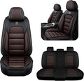 AREKA 5 Seat Covers for Honda Accord 2003-2026 Breathable Car Seat Covers,Anti-Slip Waterproof Car Seat Protectors with Airbag,Automotive Vehicle Cushion with Storage Pockets (Standard,Brown)