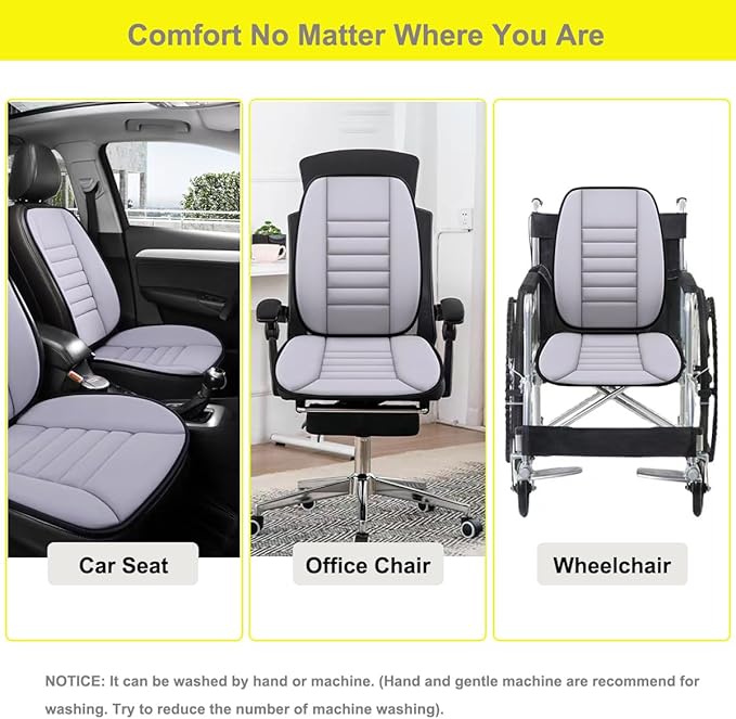 Car Seat Cushion with Lumbar Support Pillow, Memory Foam Design for Pain Relief and Enhanced Comfort, Ergonomic Support for Long Sitting