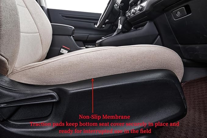 coverdream Custom Seat Covers Compatible with Select Toyota Highlander 2014 2015 2016 2017 2018 2019,Three Row,Second Row 40/60 Split (Beige,Full Set)