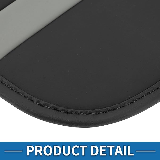 Car Armrest Cushion Pad Non-slip 12.20"x7.09" Seat Box Cover Protector Microfiber Leather Black,Gray Center Console Lid