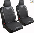 Gripure Breathable Linen Car Seat Cover Protector for Front Seats – Durable, Non-Slip, Airbag Compatible, Universal Fit for Sedans, SUVs, Pickups (2pcs, Black)