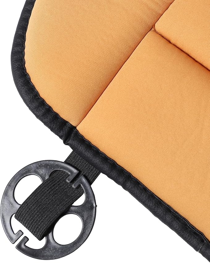 Ejoyous Car Seat Cushion with Back Support Pillow, Memory Foam Driving Seat Cushion and Lumbar Pillow for SUV Trucks Office Chair (Orange)