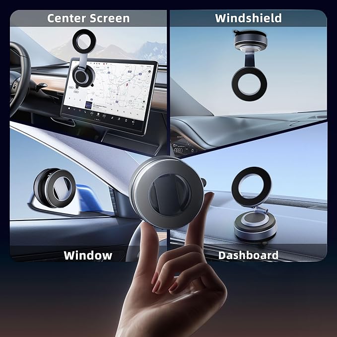 2026 Upgraded Magnetic Phone Holder for Car [Strongest Magnet Power & Premium Aluminum Alloy] 360° Adjustable Car Phone Mount for Magsafe, Cell Phone Holders for iPhone 17 Pro Max 16-12 Series