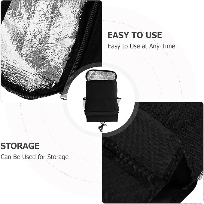 Car Seat Back Organizer with Insulated Cooler Bag and Storage Compartments, Hanging Multi-Functional Seat Back Storage for Travel and Backseat Organization
