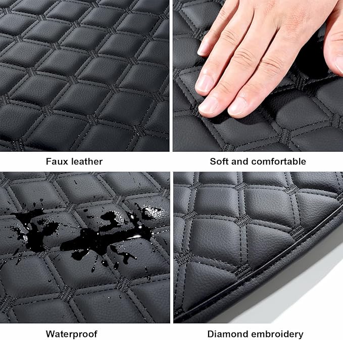 GIANT PANDA Custom Car Center Console Armrest Cover Fit 2014 2015 2016 2017 2018 Subaru Forester,Waterproof Faux Leather Middle Console Cover Protector - Full Protection - Black