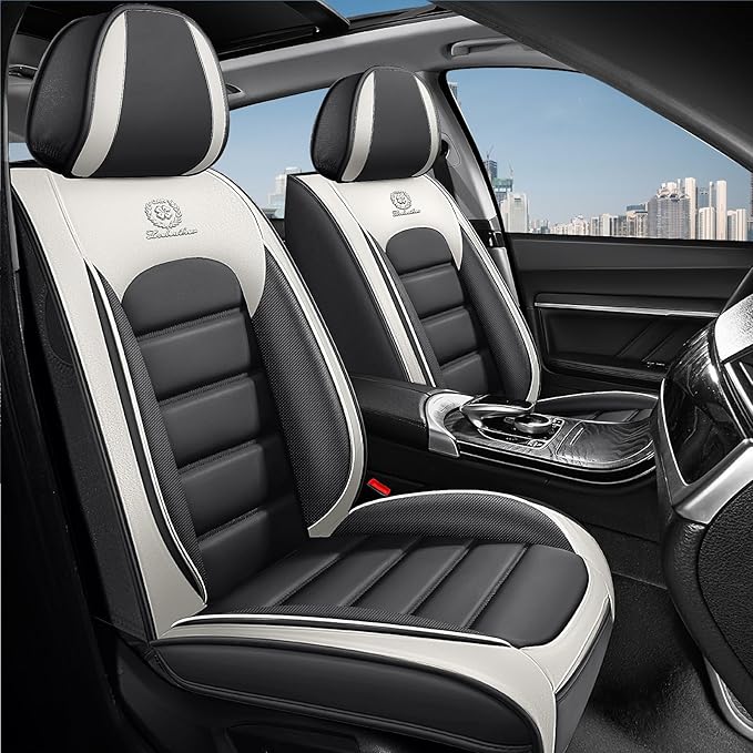 AREKA 2 Seat Covers for Honda Accord 2003-2026 Breathable Car Seat Covers,Anti-Slip Waterproof Car Seat Protectors with Airbag,Automotive Vehicle Cushion with Storage Pockets (Standard,Gray)