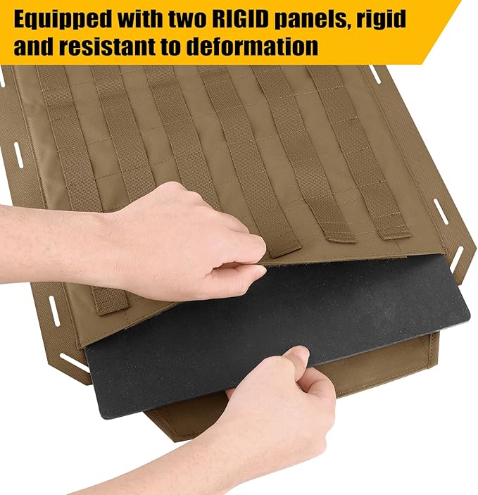 Molle Panels for Car Back Seat, Tactical Seat Back Organizer Covers for Vehicles Truck, Tactical Car Accessories Foldable for Universal Automotive(CB-Foldable)
