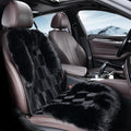 Coverado Sheepskin Car Seat Cover, Fluffy Fuzzy Long Plush Seat Covers, Soft Seat Protector for Car Driver Seat, Luxury Car Seat Cushion, Non-Slip Front Seat Covers Universal Fits Most Cars, 1Pcs