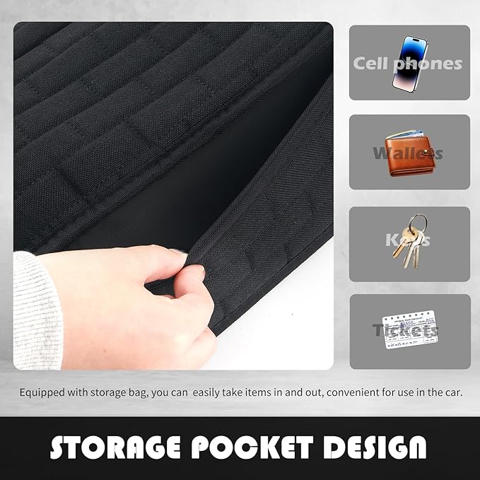 Upgraded Car Seat Covers Front Seats with Storage Bag,Versatile Front Seat Covers for Cars for Protection and Organization,Breathable Bottom Seats Cover for Cars