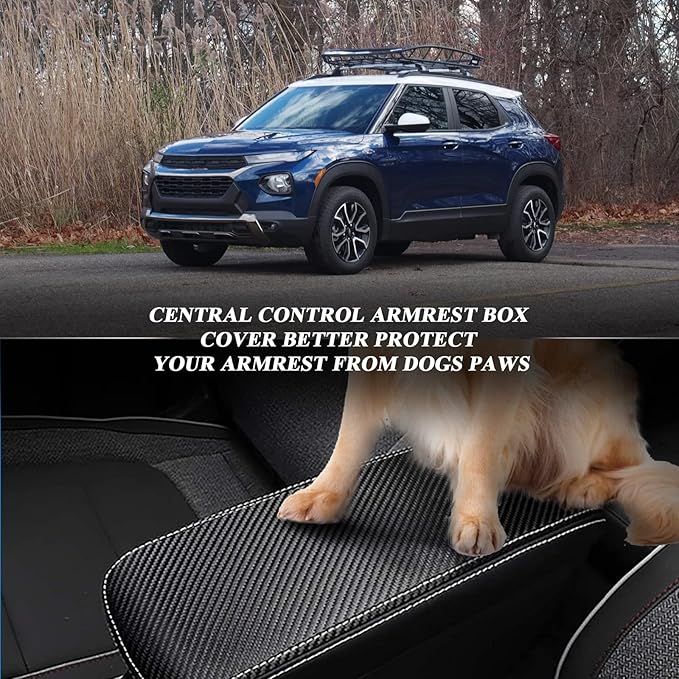 BIBIBO for Trailblazer 2024 2025 2026 Accessories,Center Console Armrest Cover for 2021-2026 Chevy Trailblazer Arm Rest Cover,2025 Trailblazer Car Arm Rest Pad Seat Box Cover,Trailblazer Console Cover