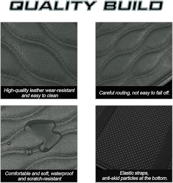 x xotic tech Car Center Console Cushion Pad, Universal Waterproof Leather Armrest Seat Box Cover Protector Auto Interior Accessories for Most Cars, SUV, Truck 7.8" x 12" (Gray)