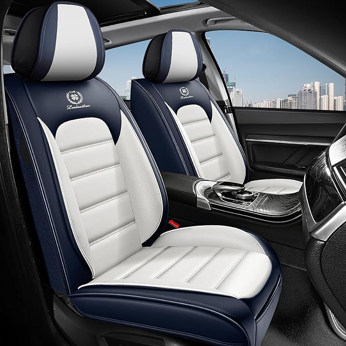 AREKA 2 Seat Covers for Honda Accord 2003-2026 Breathable Car Seat Covers,Anti-Slip Waterproof Car Seat Protectors with Airbag,Automotive Vehicle Cushion with Storage Pockets (Standard,Blue)