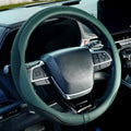 ZHOL Green Steering Wheel Cover,Soft Microfiber Leather,Non-Slip and Breathable Car Steering Wheel Cover for All Season,Universal Fit for 15 Inch