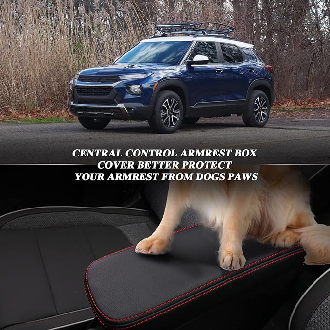 BIBIBO 2025 2026 Chevy Trailblazer Center Console Cover for 2021-2023-2025 2026 Chevy Trailblazer Console Lid,Trailblazer Arm Rest Pad Cover,2025 Chevy Trailblazer Interior Accessories Arm Rest Cover