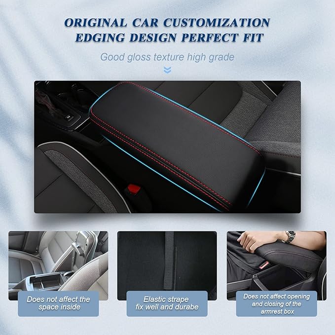 BIBIBO 2025 2026 Chevy Trailblazer Center Console Cover for 2021-2023-2025 2026 Chevy Trailblazer Console Lid,Trailblazer Arm Rest Pad Cover,2025 Chevy Trailblazer Interior Accessories Arm Rest Cover