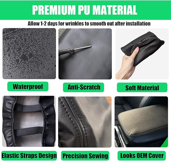 Center Console Cover for Chevy Impala 2014-2020- Leather Center Armrest Lid Cover for Chevrolet Impala Interior Accessories 2014 2015 2016 2017 2018 2019 2020