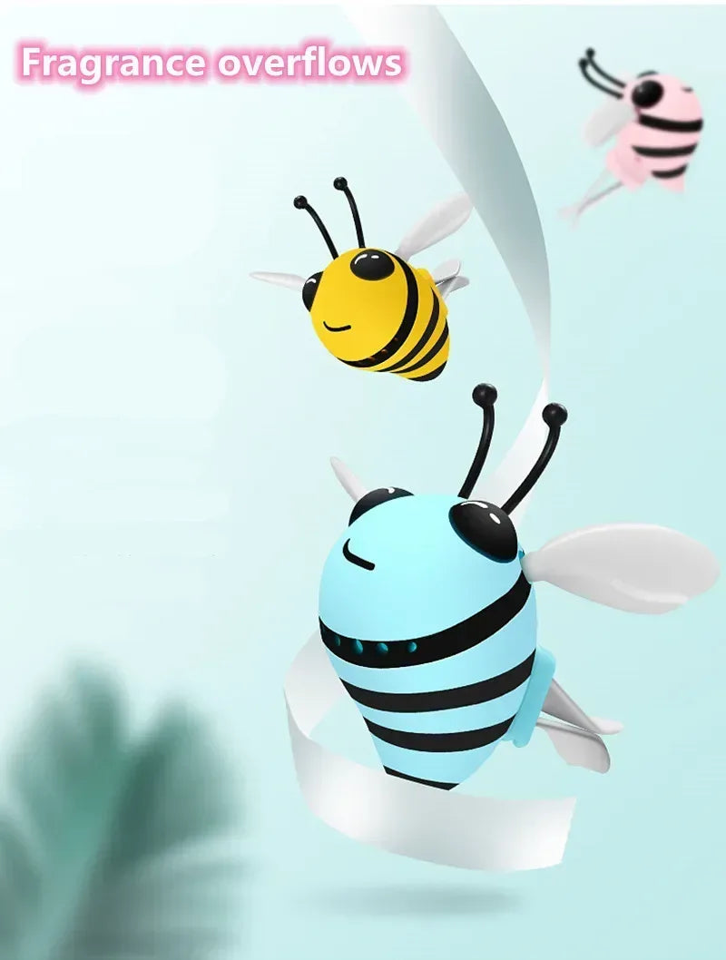 AutoVibe Cute Bee Car Air Freshener - Vent Clip Perfume Diffuser
