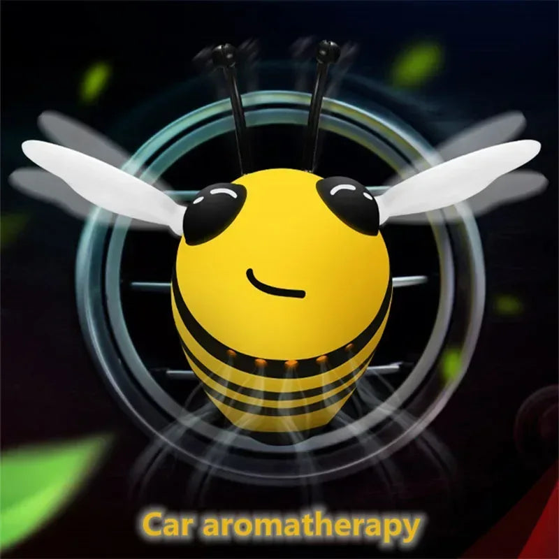AutoVibe Cute Bee Car Air Freshener - Vent Clip Perfume Diffuser