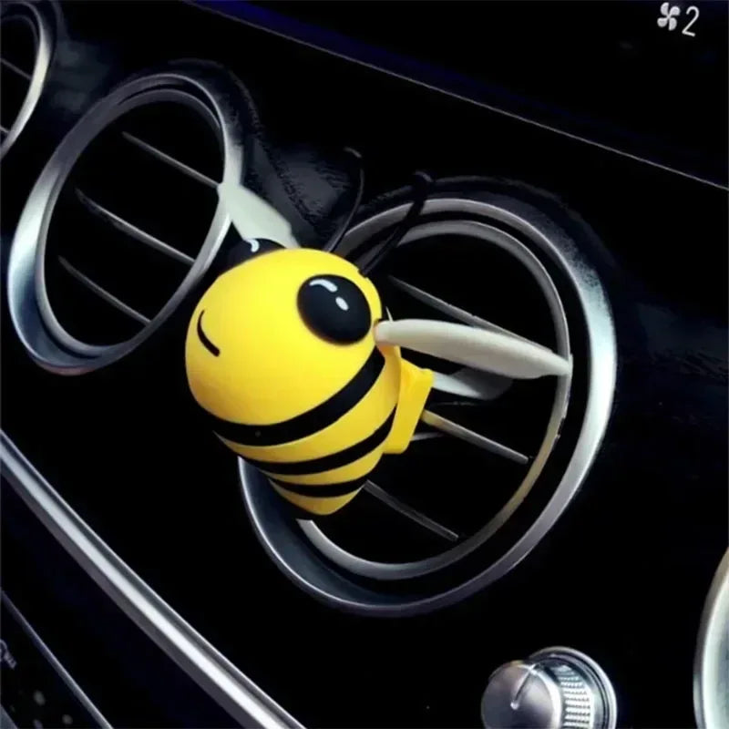 AutoVibe Cute Bee Car Air Freshener - Vent Clip Perfume Diffuser