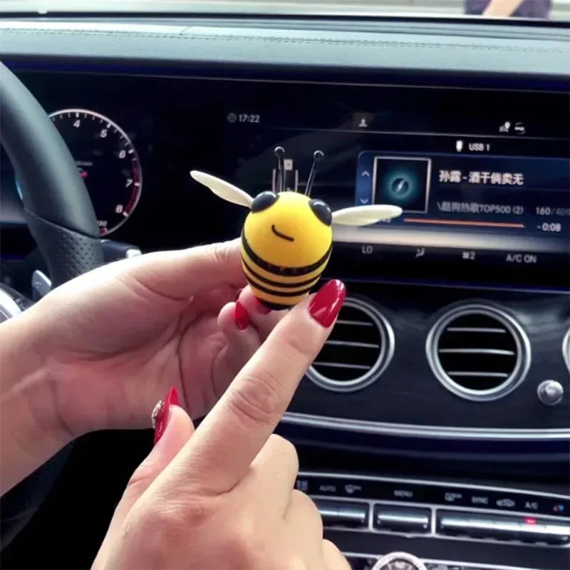 AutoVibe Cute Bee Car Air Freshener - Vent Clip Perfume Diffuser