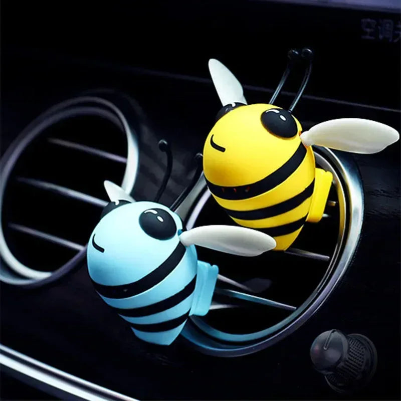 AutoVibe Cute Bee Car Air Freshener - Vent Clip Perfume Diffuser