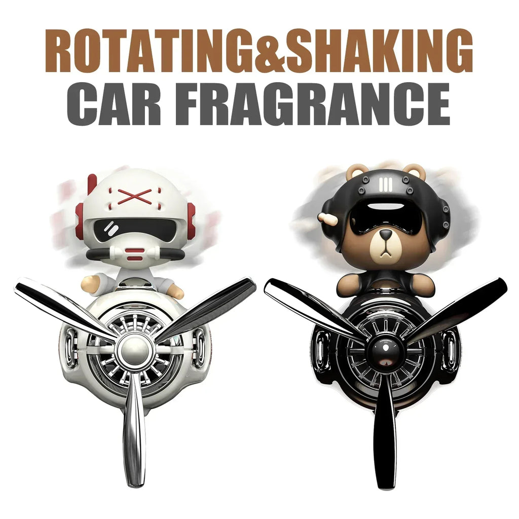 Rotating Propeller Pilot Plane Car Air Freshener