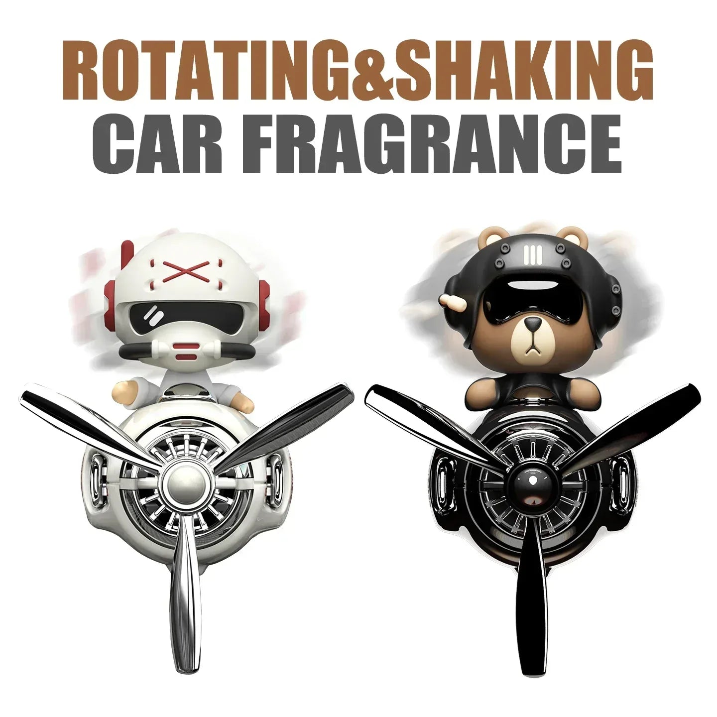 Rotating Propeller Pilot Plane Car Air Freshener