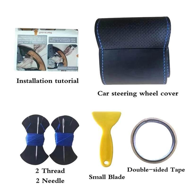 Mazda DIY Black Faux Leather Steering Wheel Cover
