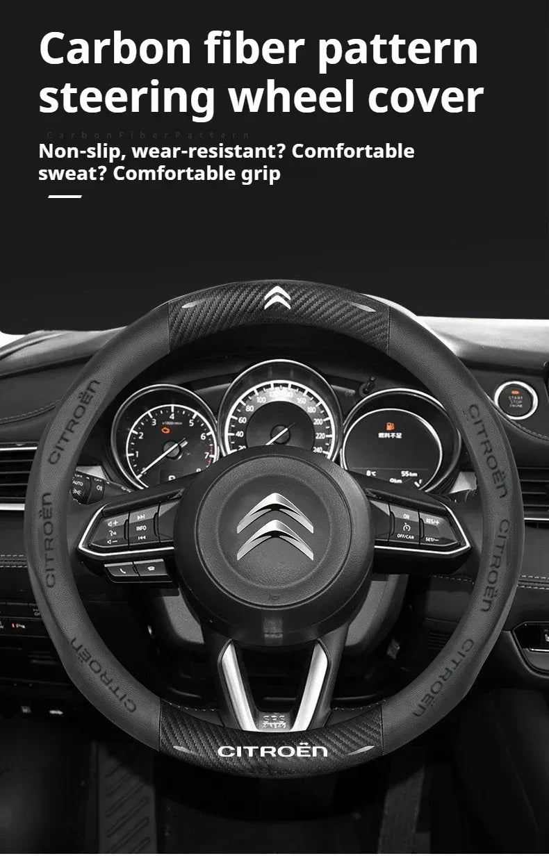 Citroen Leather Steering Wheel Cover