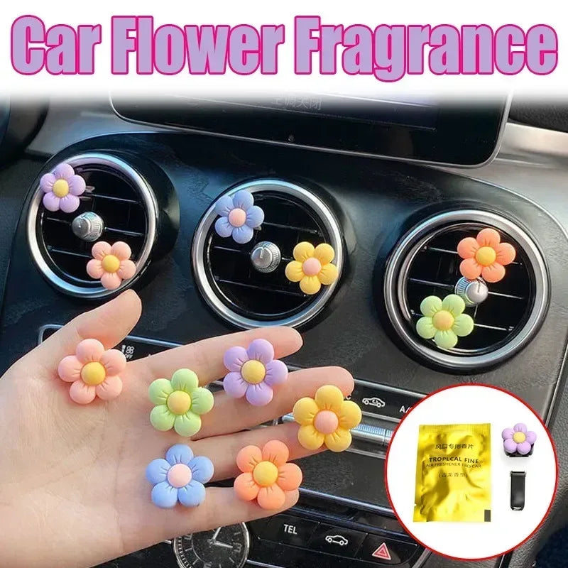 Cute Flower Car Air Vent Perfume Clip Aromatherapy Diffuser