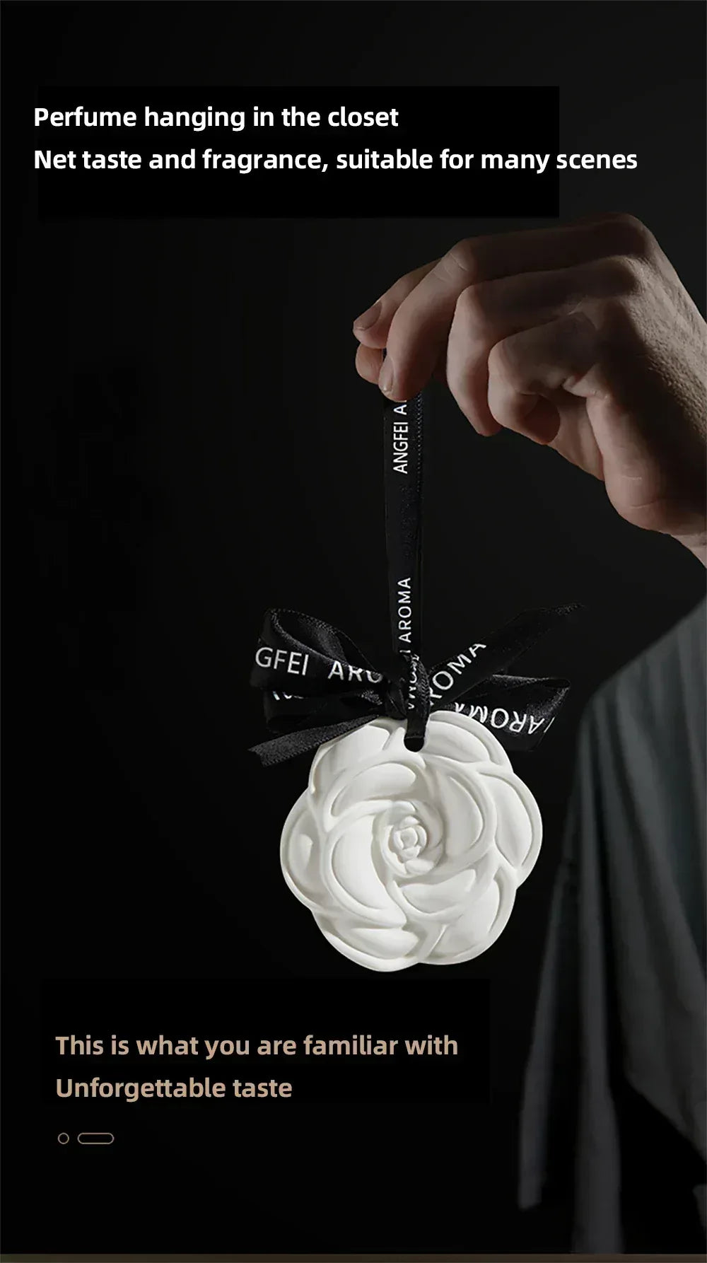 White Flower Hanging Car Air Freshener Perfume