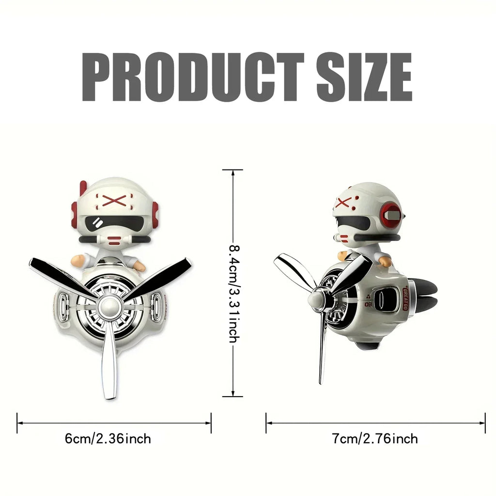 Rotating Propeller Pilot Plane Car Air Freshener