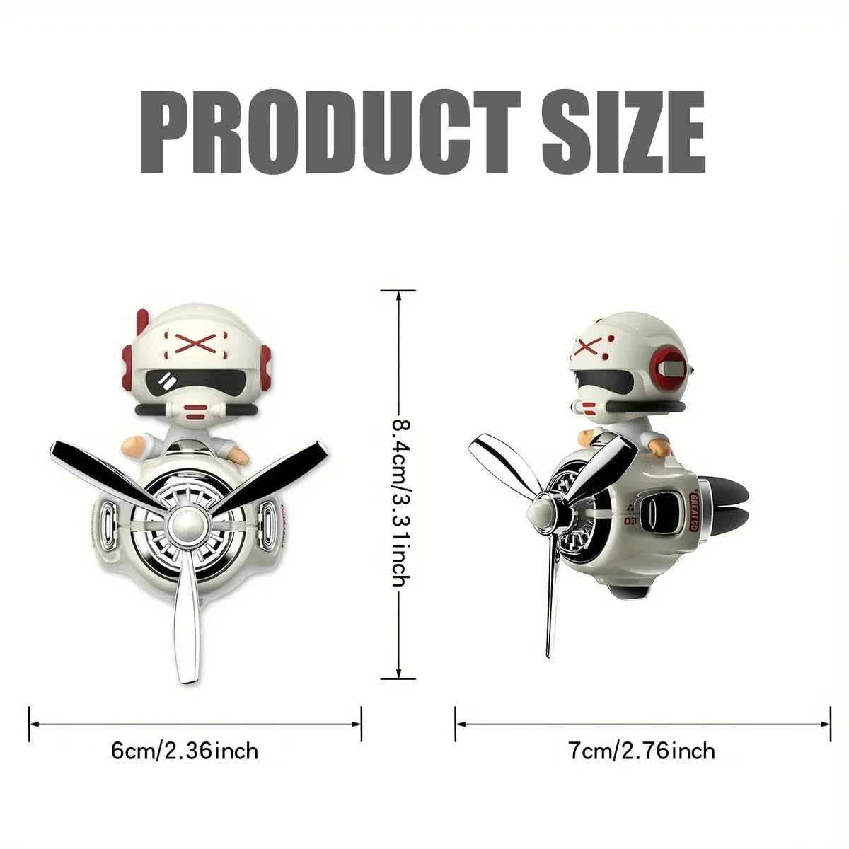 Rotating Propeller Pilot Plane Car Air Freshener