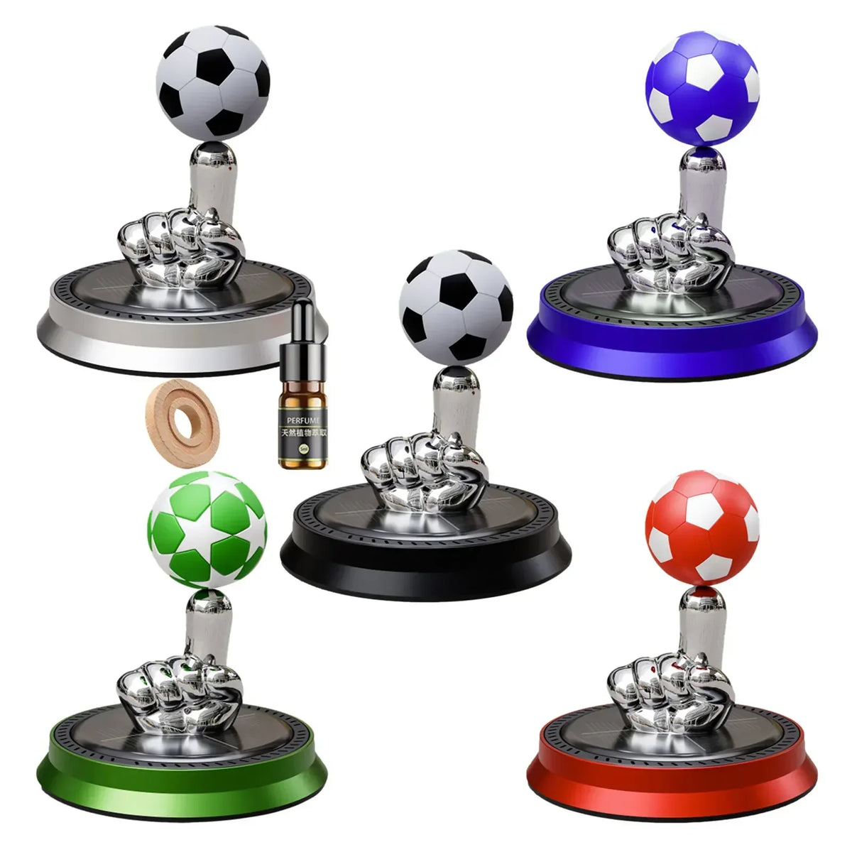 Solar Rotating Football Car Air Freshener