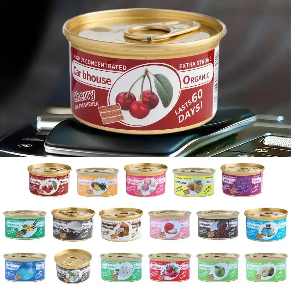 Bubble Gum Scent Car Air Freshener Organic Can Odor Eliminator